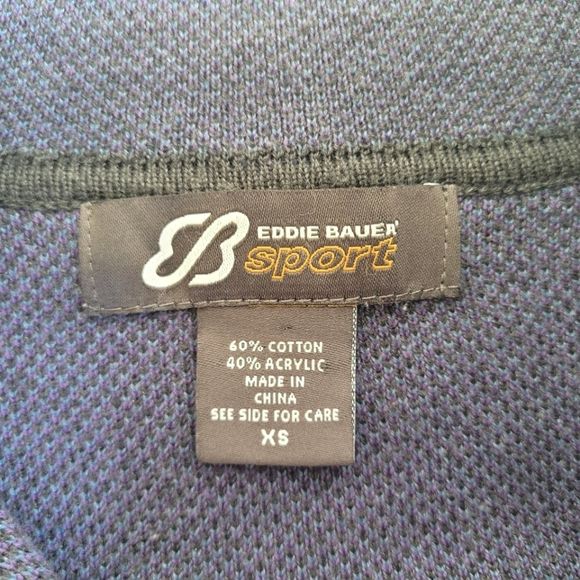 Eddie Bauer Full Zip Cardigan Sweater Women's Gray w Snowflakes XS - Picture 3 of 7